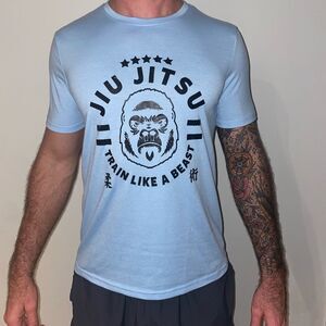 Jiu Jitsu "Train Like a Beast" Crew Neck T-shirt Size Small